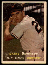 1957 Topps #49 Daryl Spencer EX ID: 59957