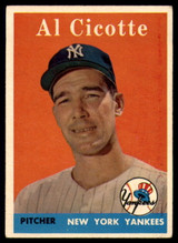 1958 Topps #382 Al Cicotte EX++ 1958 Topps #382 Al Cicotte EX++
