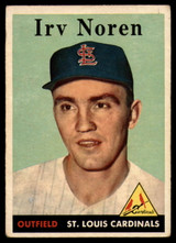 1958 Topps #114 Irv Noren EX ID: 63023 1958 Topps #114 Irv Noren EX ID: 63023
