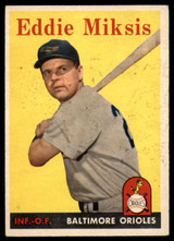 1958 Topps #121 Eddie Miksis UER EX ID: 63080 1958 Topps #121 Eddie Miksis UER EX ID: 63080