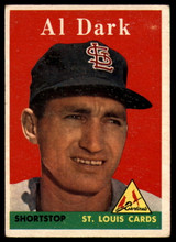 1958 Topps #125 Alvin Dark UER EX 1958 Topps #125 Alvin Dark UER EX
