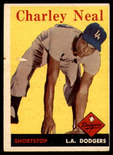 1958 Topps #16 Charlie Neal UER G/VG 1958 Topps #16 Charlie Neal UER G/VG