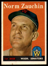 1958 Topps #422 Norm Zauchin EX ID: 64680 1958 Topps #422 Norm Zauchin EX ID: 64680