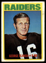 1972 Topps #235 George Blanda VG 1972 Topps #235 George Blanda VG