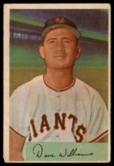 1954 Bowman #9 Dave Williams VG ID: 80100