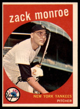 1959 Topps #108 Zack Monroe EX RC Rookie ID: 66270 1959 Topps #108 Zack Monroe EX RC Rookie ID: 66270