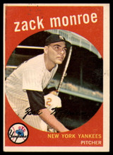 1959 Topps #108 Zack Monroe EX RC Rookie ID: 66271 1959 Topps #108 Zack Monroe EX RC Rookie ID: 66271