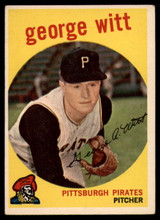1959 Topps #110 George Witt EX++ RC Rookie ID: 66287 1959 Topps #110 George Witt EX++ RC Rookie ID: 66287