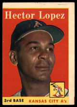 1958 Topps #155 Hector Lopez UER VG/EX ID: 63283