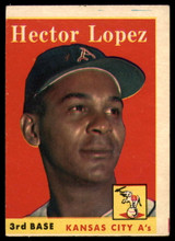 1958 Topps #155 Hector Lopez UER VG/EX ID: 63283 1958 Topps #155 Hector Lopez UER VG/EX ID: 63283