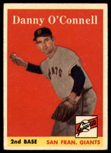 1958 Topps #166 Danny O'Connell VG/EX ID: 63332