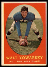 1958 Topps #101 Walt Yowarsky EX/NM ID: 73832 1958 Topps #101 Walt Yowarsky EX/NM ID: 73832