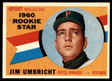 1960 Topps #145 Jim Umbricht RS EX/NM RC Rookie ID: 87411 1960 Topps #145 Jim Umbricht RS EX/NM RC Rookie ID: 87411