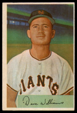 1954 Bowman #9 Dave Williams VG ID: 53940