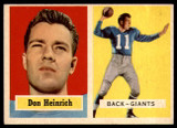 1957 Topps #47 Don Heinrich EX/NM ID: 72396