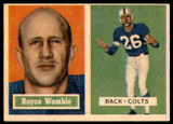 1957 Topps #86 Royce Womble EX/NM  ID: 84434