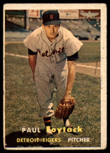 1957 Topps #77 Paul Foytack VG RC Rookie ID: 60115