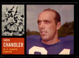 1962 Topps #107 Don Chandler EX/NM 