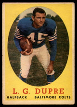 1958 Topps #117 L.G. Dupre EX++ Excellent++  ID: 95282