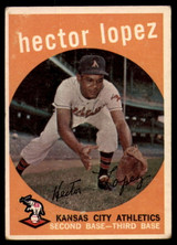 1959 Topps #402 Hector Lopez UER EX++ ID: 68928 1959 Topps #402 Hector Lopez UER EX++ ID: 68928