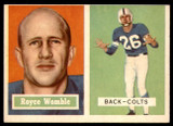 1957 Topps #86 Royce Womble EX++ ID: 72551 1957 Topps #86 Royce Womble EX++ ID: 72551