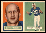 1957 Topps #86 Royce Womble EX++ ID: 72559 1957 Topps #86 Royce Womble EX++ ID: 72559