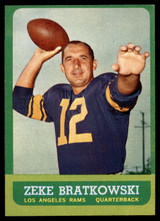 1963 Topps # 38 Zeke Bratkowski NM ID: 75402 1963 Topps # 38 Zeke Bratkowski NM ID: 75402
