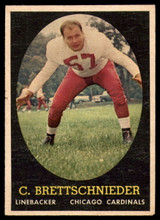 1958 Topps #28 Carl Brettschneider UER EX++