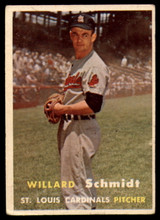 1957 Topps #206 Willard Schmidt VG ID: 61160