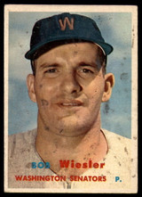 1957 Topps #126 Bob Wiesler VG