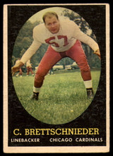 1958 Topps #28 Carl Brettschneider UER EX 1958 Topps #28 Carl Brettschneider UER EX