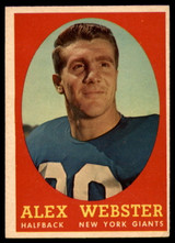 1958 Topps #30 Alex Webster EX  ID: 81488