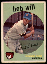 1959 Topps #388 Bob Will EX RC Rookie ID: 68765 1959 Topps #388 Bob Will EX RC Rookie ID: 68765