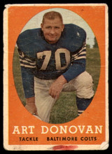 1958 Topps #106 Art Donovan P  ID: 81587