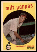 1959 Topps #391 Milt Pappas EX ID: 68793