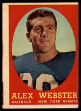 1958 Topps #30 Alex Webster EX ID: 73698