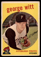 1959 Topps #110 George Witt VG RC Rookie ID: 66296 1959 Topps #110 George Witt VG RC Rookie ID: 66296