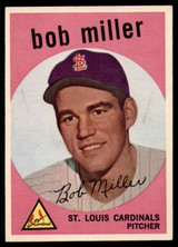 1959 Topps #379 Bob Miller VG/EX 1959 Topps #379 Bob Miller VG/EX
