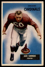 1955 Bowman #27 Jack Simmons VG ID: 70438 1955 Bowman #27 Jack Simmons VG ID: 70438