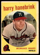 1959 Topps #322 Harry Hanebrink Braves VG ID: 68168 1959 Topps #322 Harry Hanebrink Braves VG ID: 68168