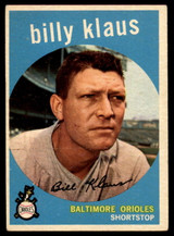 1959 Topps #299 Billy Klaus VG 1959 Topps #299 Billy Klaus VG