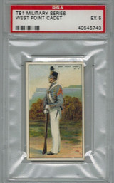 1910 T81 MILITARY WEST POINT CADET PSA 5 EX (DIE CUT)   #*