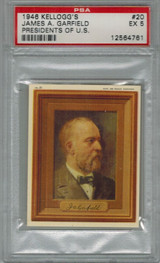 1946 KELLOGGS #20 JAMES A. GARFIELD PSA 5 EX  #*