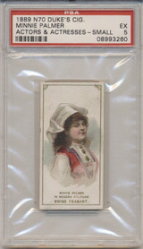 1889 N70 DUKE'S CIGARETTES ACTRESSES & ACTORS MINNIE PALMER PSA 5 EX #* 1889 N70 DUKE'S CIGARETTES ACTRESSES & ACTORS MINNIE PALMER PSA 5 EX #*