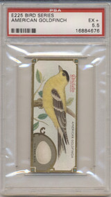 1910 E225 BIRD SERIES AMERICAN GOLDFINCH PSA 5.5 EX+  #*