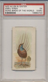 1890 N23 SONG BIRDS OF THE WORLD EMEU WREN PSA 5 EX (MK)  #*