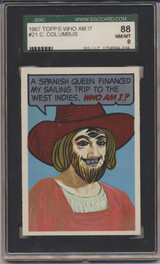 1967 Who Am I! #21 Chistopher Columbus SGC 88 NM/MT 8 #* 1967 Who Am I! #21 Chistopher Columbus SGC 88 NM/MT 8 #*