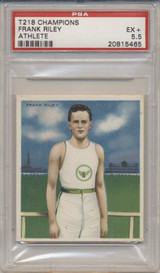 1910 T218 CHAMPIONS MECCA FRANK RILEY (ATHLETE) PSA 5.5 EX+  #*