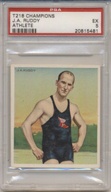 1910 T218 CHAMPIONS MECCA J.A. RUDDY (ATHLETE) PSA 5 EX  #*