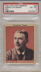 1935 R36 Cops And Robbers #29 Inspector Smarty (Red) PSA 6 EX-MT  #*